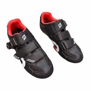Peloton Black and Red Athletic Shoes